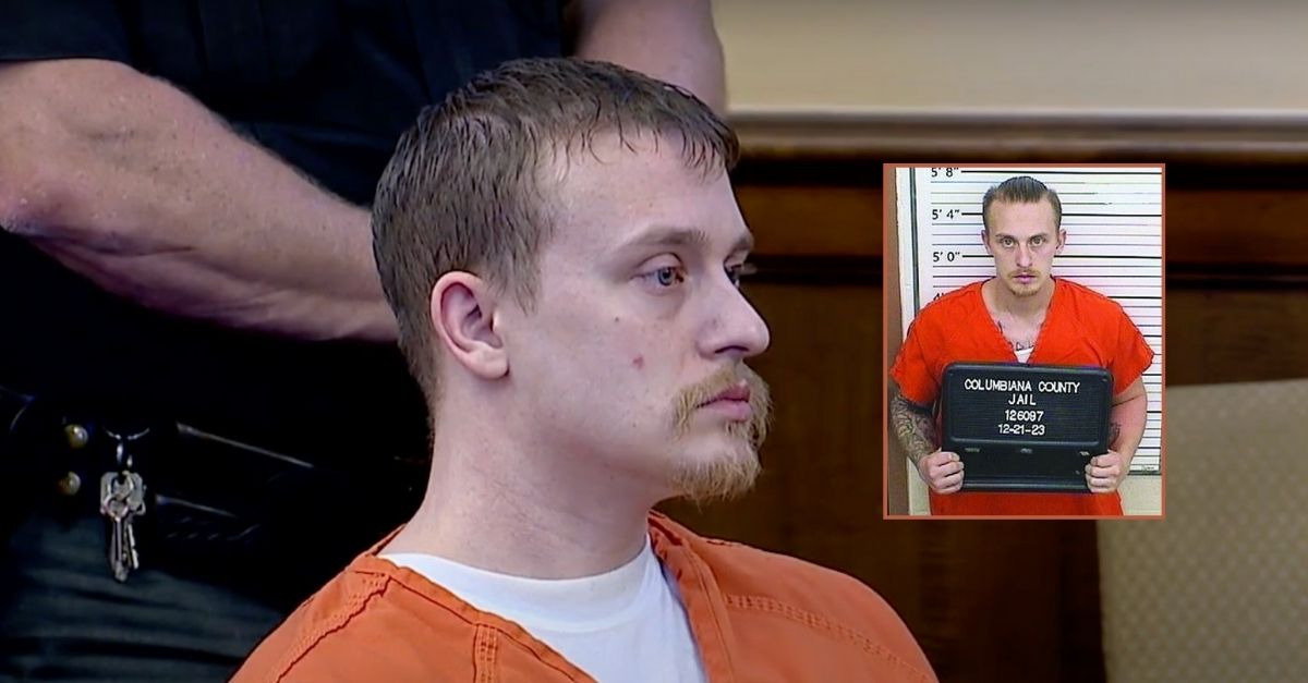 Inset: Christopher M. Morrison (Columbiana County Prosecutor). Background: Morrison in court (WKBN).