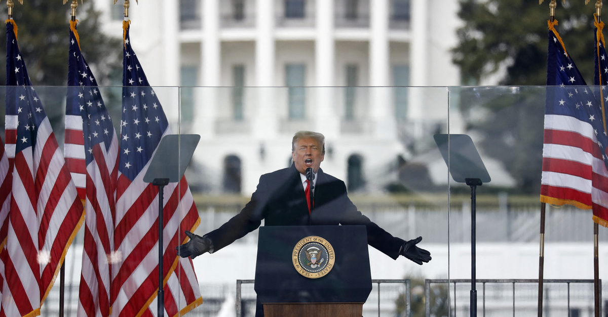 Donald Trump at the Stop the Steal rally on Jan. 6.