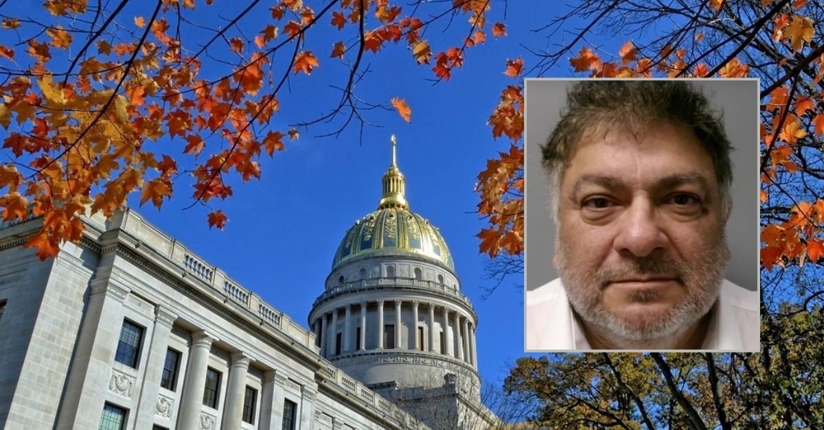 Inset: Joseph de Soto (West Virginia Divisions of Corrections and Rehabilitation via AP). Background: The West Virginia Capitol on Nov. 3, 2014, in Charleston, W.Va. (Tom Hindman/The Daily Mail via AP, File).