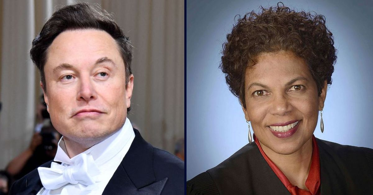 Left: Elon Musk arrives for the 2022 Met Gala at the Metropolitan Museum of Art on May 2, 2022, in New York. (Photo by Dimitrios Kambouris/Getty Images for The Met Museum/Vogue). Right: FILE - This undated photo provided by the Administrative Office of the U.S. Courts, shows U.S. District Judge Tanya Chutkan (Administrative Office of the U.S. Courts via AP, File)