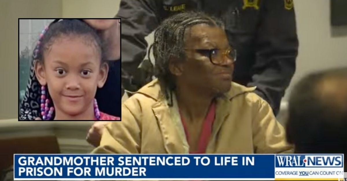 Background: Patricia Ann Ricks at her sentencing on Friday, Jan. 31, 2025 (WRAL/YouTube). Inset: Christal Lane, the 8-year-old granddaughter of Patricia Ann Ricks (WRAL/YouTube).