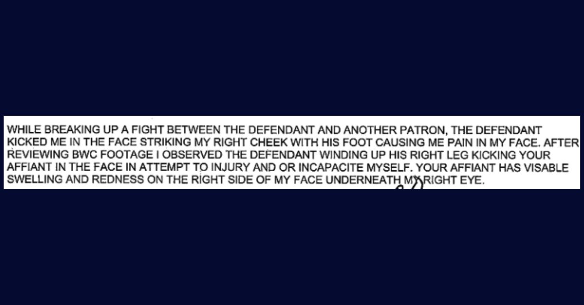 Excerpt from the arresting affidavit for James Farthing