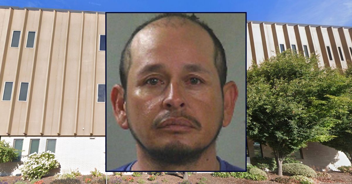 Inset: Francisco Torres-Rodriguez (Canyon County Jail). Background: Canyon County Jail (Google Maps).