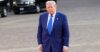 President Donald Trump poses for photographers as he arrives for a formal dinner at the Paleis Huis ten Bosch ahead of the NATO summit in The Hague, Netherlands, Tuesday, June 24, 2025 (AP Photo/Alex Brandon).