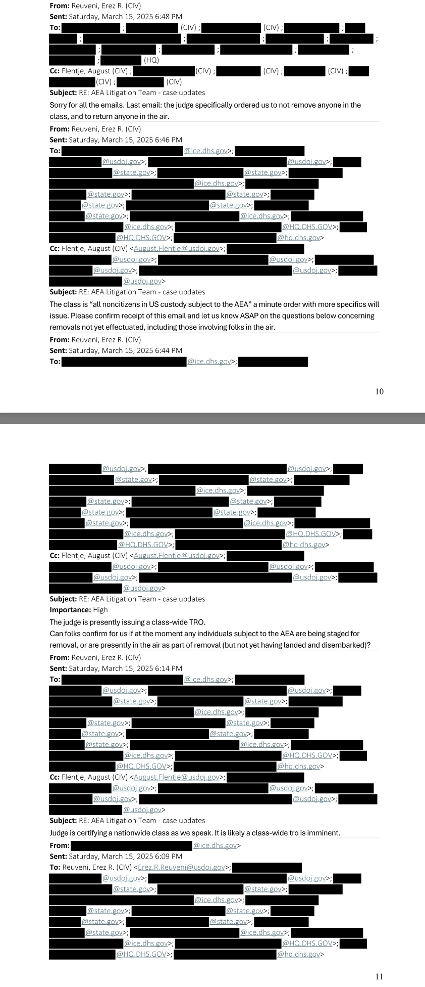 Erez Reuveni email chain