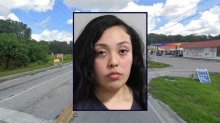 Inset: Aliya Cruz (Polk County (Fla.) Sheriff's Office). Background: W. Highland St. and S. Wabash Ave. in Lakeland, Fla. (Google Maps).