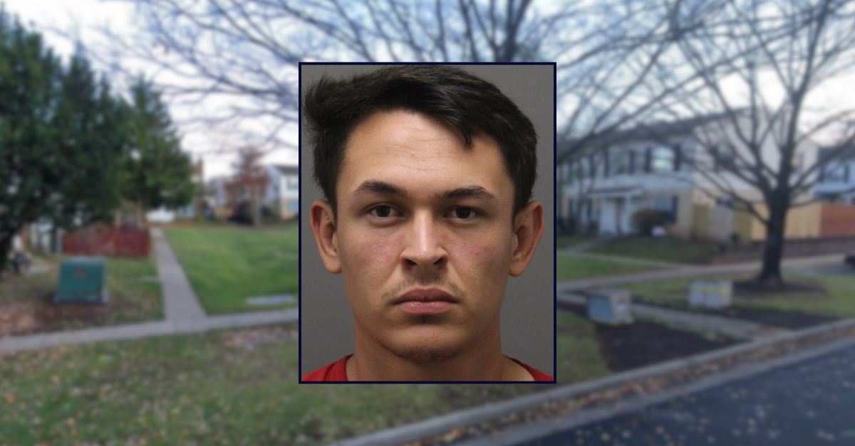 Alvaro Mejia-Ayala appears inset against the apartment complex where his family lives in Virginia.