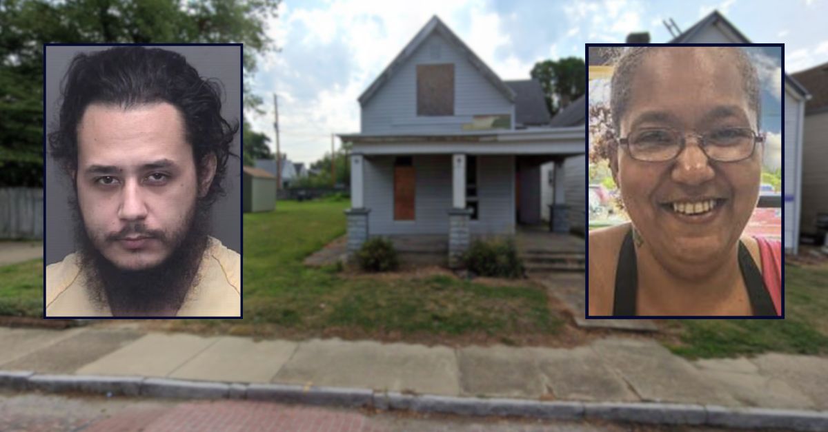Jaron Wells and Shanay Hunt appear inset, left to right, against an image of the house where Wells shot and killed Hunt in Indiana.