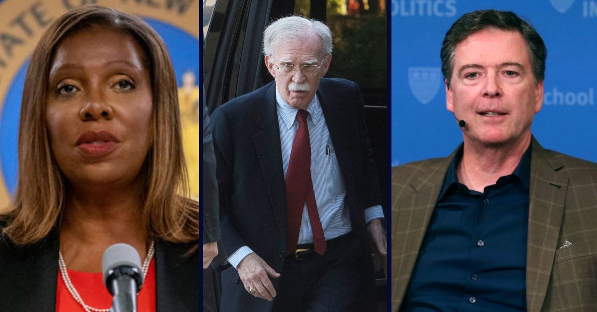 Letitia James, John Bolton, James Comey