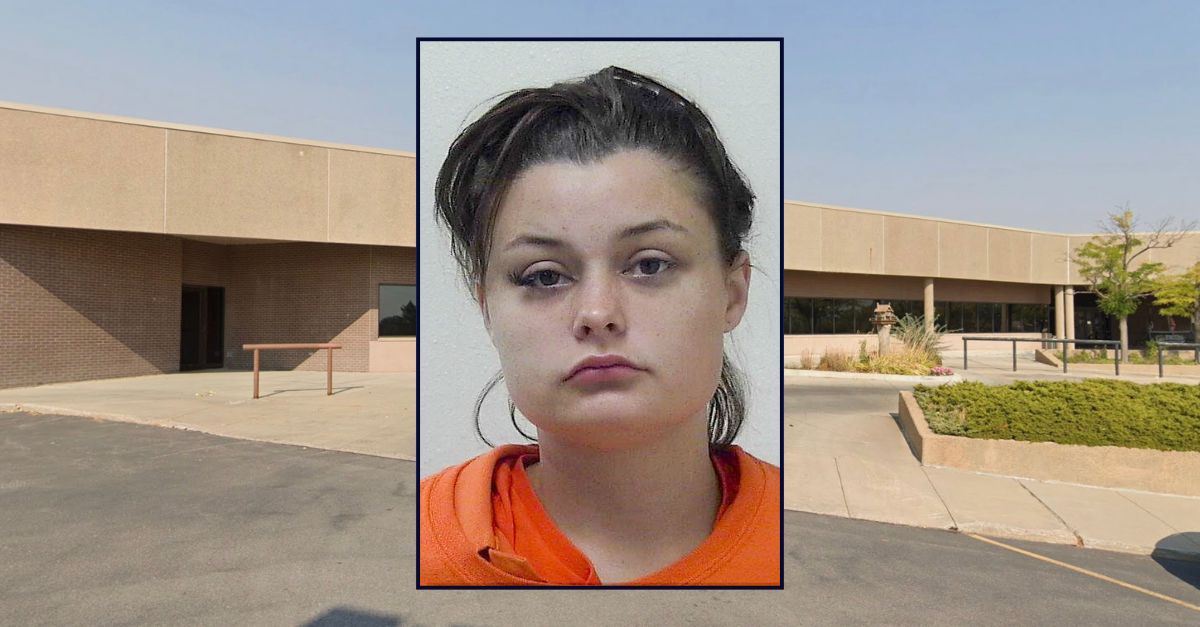 Inset: Elizabeth Deore (Campbell County Detention Center). Background: The Campbell County Detention Center (Google Maps).