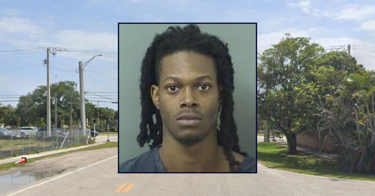 Jailen T. Lewis (Palm Beach County Sheriff's Office). Background: The area in Florida where Lewis allegedly shot his girlfriend's boyfriend (Google Maps).