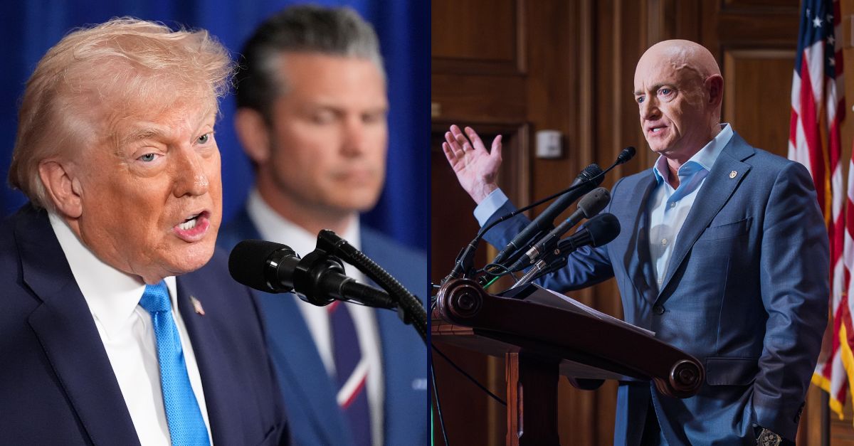 Donald Trump, Pete Hegseth, Mark Kelly