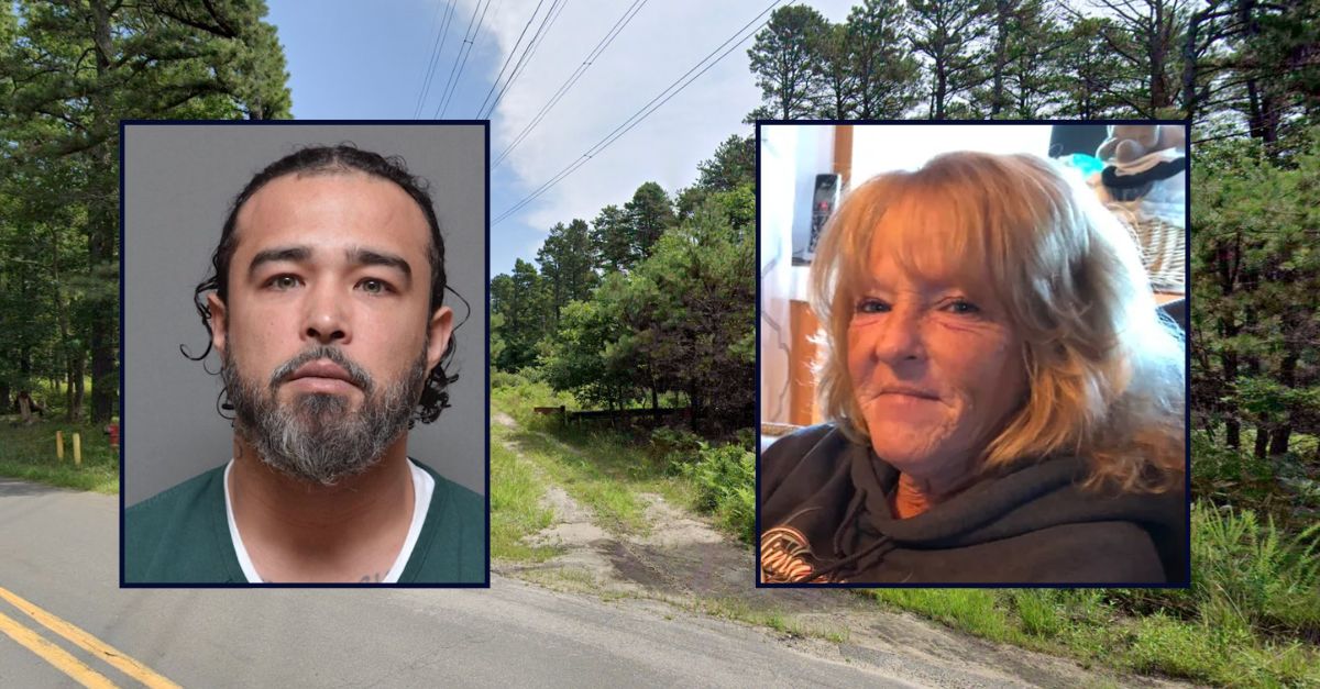 Curtis Trent and Kathleen Trent appear inset, left to right, against an image of a wooded area on Long Island.