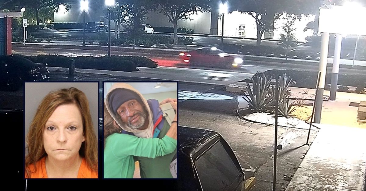  Surveillance footage showing what cops accidental    is Dawn Dunkle driving her reddish  Ford Mustang connected  a thoroughfare  adjacent   the country  wherever  she allegedly deed  and killed Elbert Gilbert (CPD/Facebook).