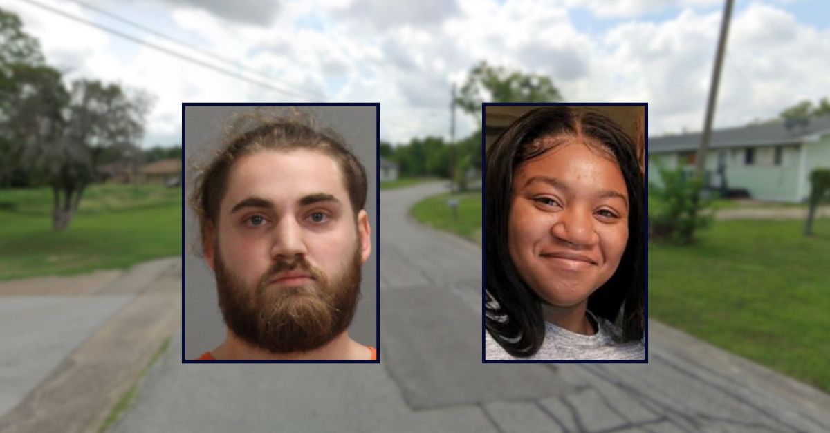 Brandon Dickerson, inset on the left; Alexis Walls, inset on the right; against an image of a residential street in Texas.