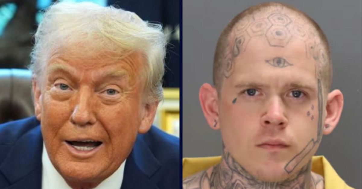 Left: President Donald Trump speaks after signing an executive order in the Oval Office of the White House, Monday, Feb. 3, 2025, in Washington (AP Photo/Evan Vucci). Right: Eric Rome Jr. (Kirkland Correctional Institution).