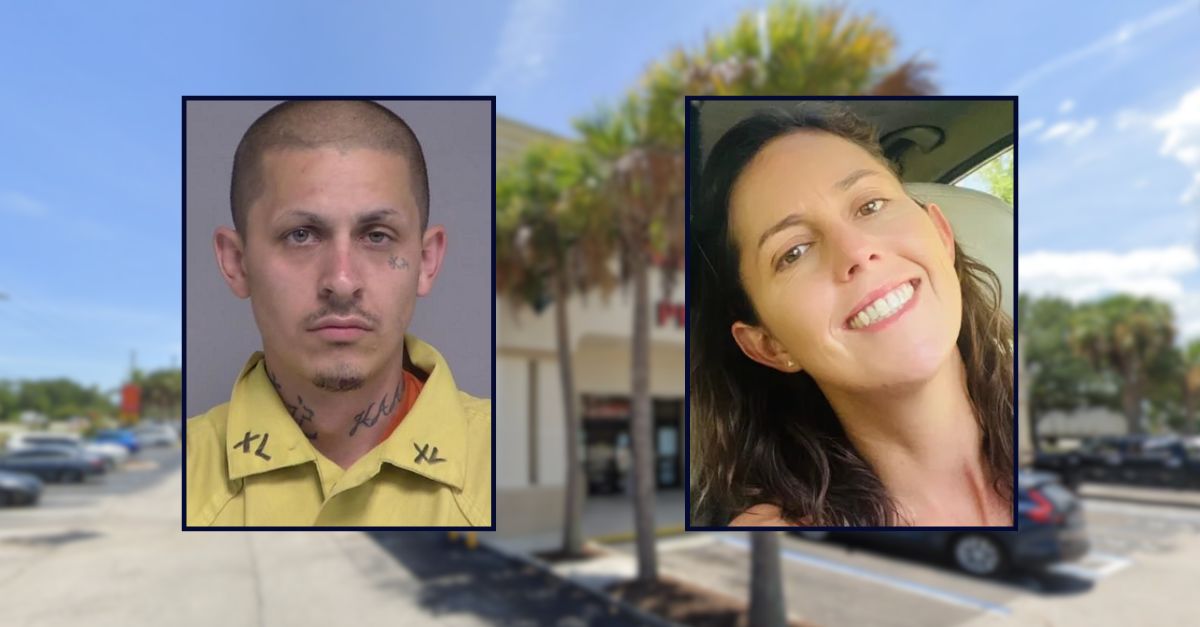 Christian Barrios and Melissa Wood appear inset against an image of a Walgreens in Florida.