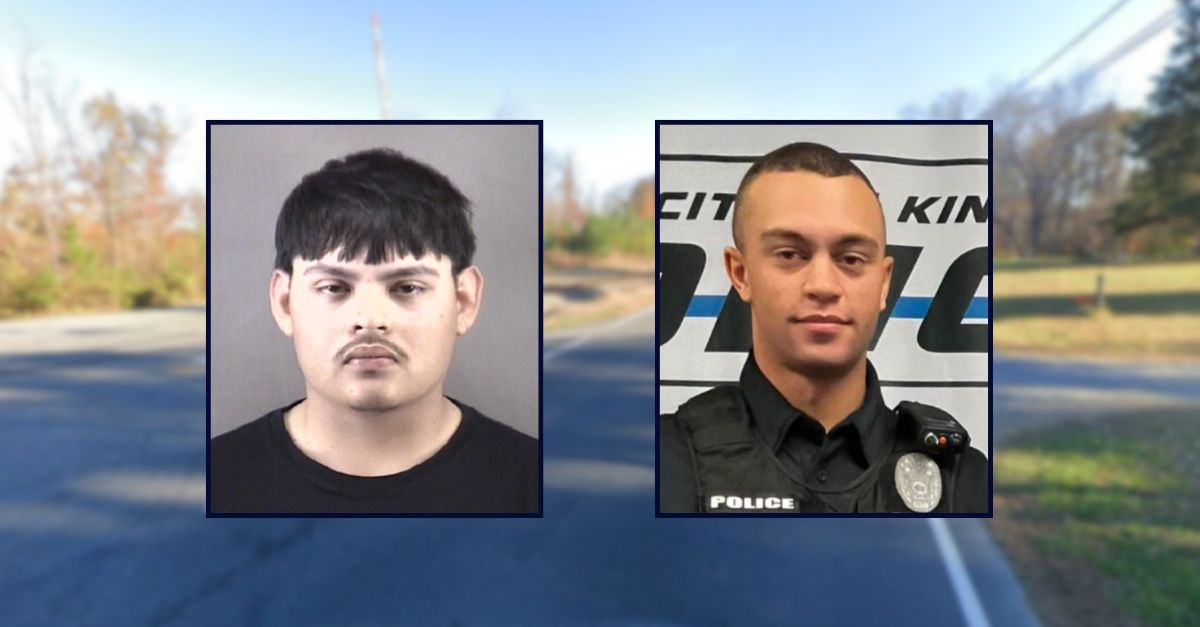 Bryan Castillo, on the left; Kaleb Mitchell, on the right; inset against a roadway in North Carolina