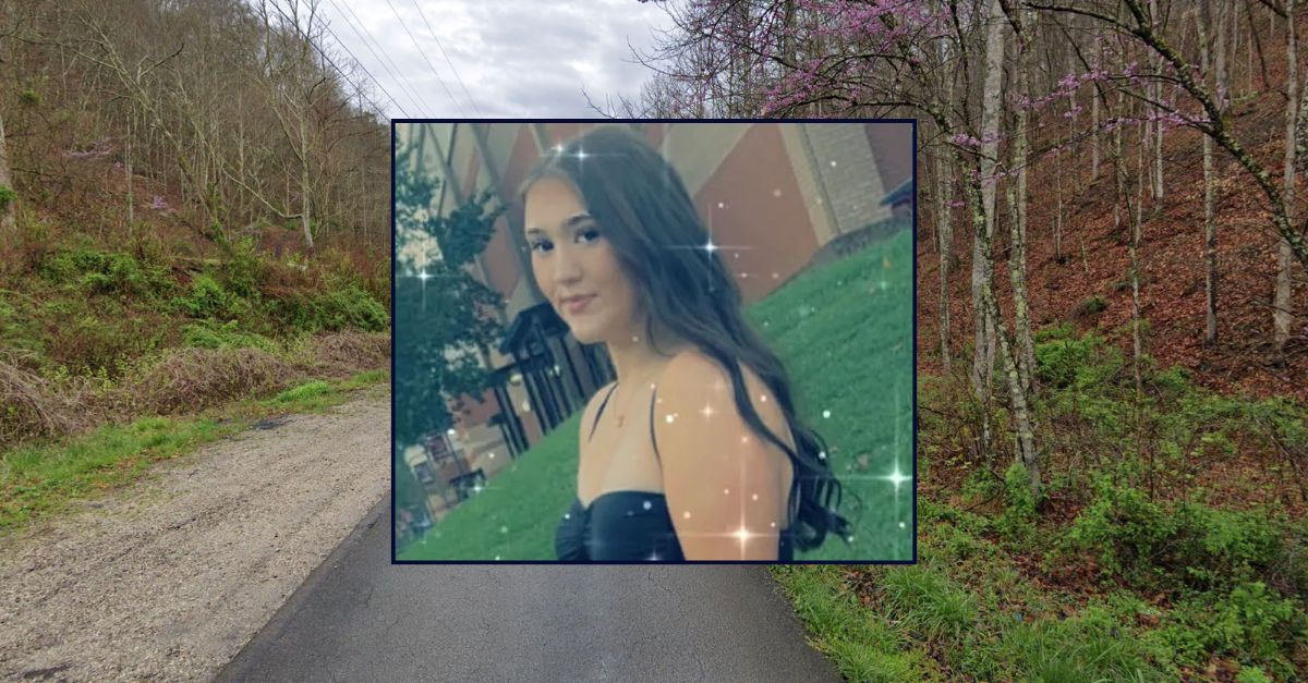 Emilynn Clark appears inset against an image of a street in Kentucky.