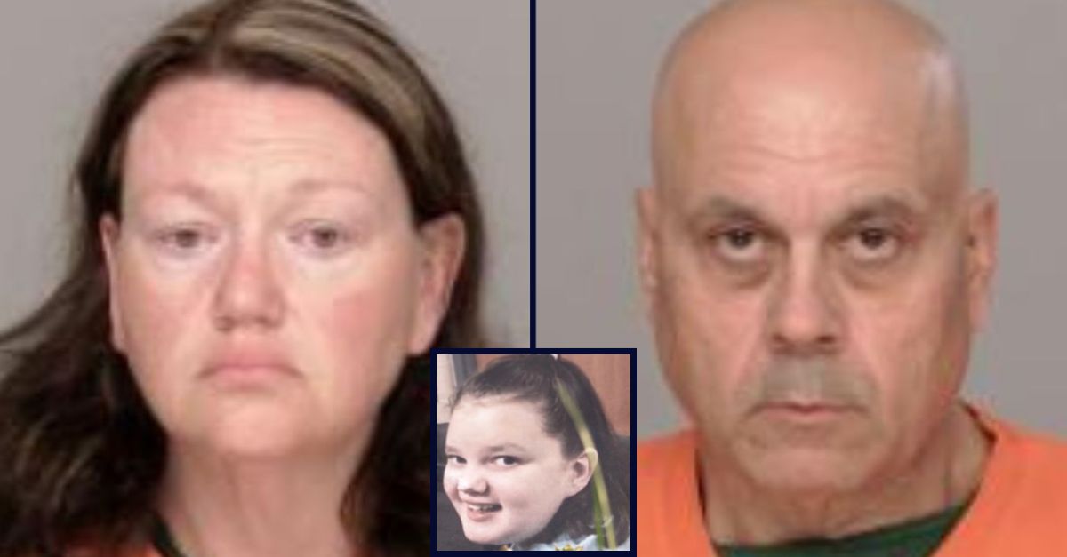 Main, left to right: Heather Lynn Cross and Darcy Ronald Cross (Wing County Jail). Inset: Cecilia Cross (KARE). 