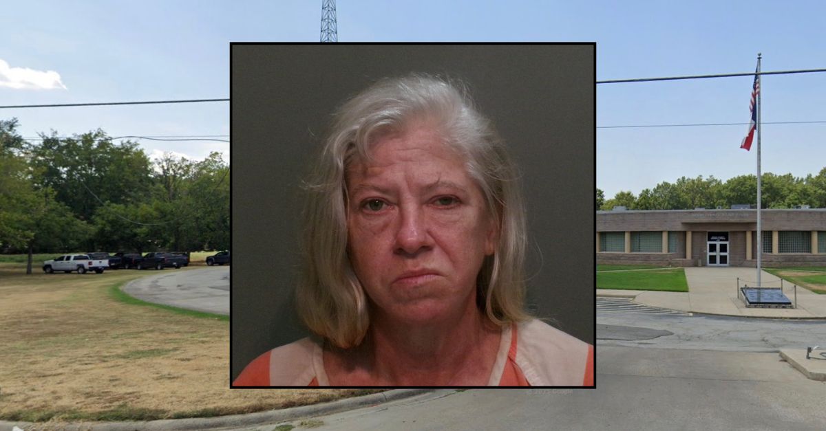Inset: Lisa Ann Guetter (Wood County Jail). Background: Wood County Justice Center (Google Maps).