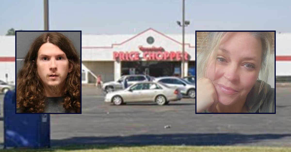 Allen Prince, inset on the left; Amy Coon, inset on the right; against an image of a grocery store in Missouri.