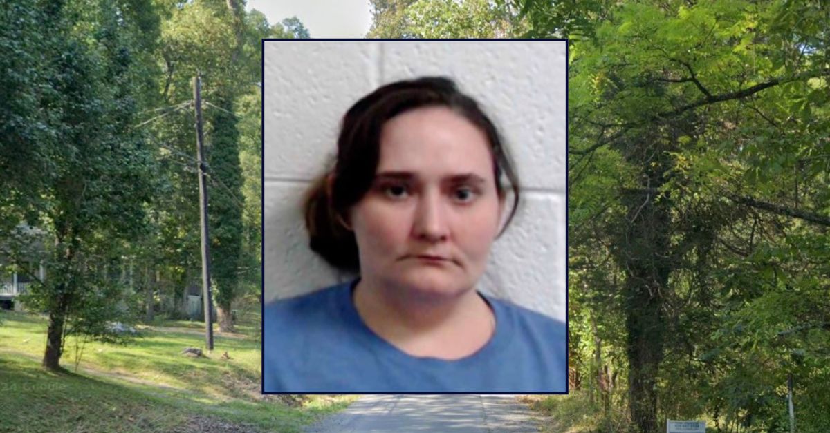 Inset: Rebakah Weikle (WVDCR). Background: The area in West Virginia where Weikle killed her 4-year-old daughter (Google Maps). 