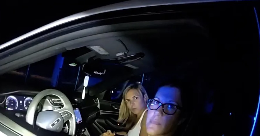Jennifer Jimenez (driver) and Christina Alcalde (passenger) during a traffic stop in Clermont, Florida (Clermont Police Department).