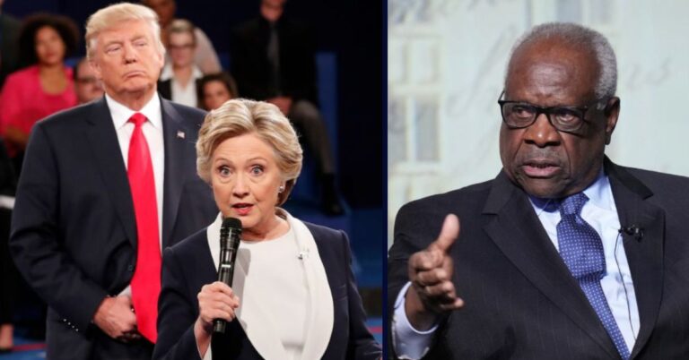 Donald Trump, Hillary Clinton, Clarence Thomas