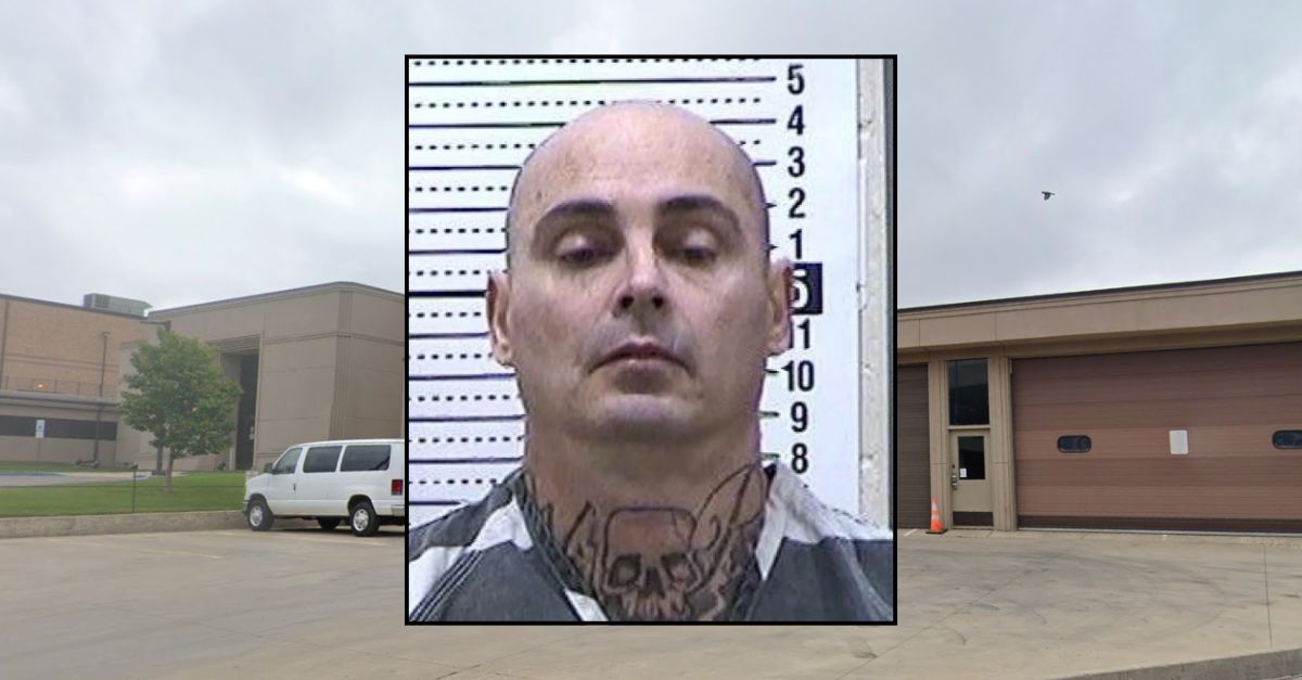 Inset: Craig M. Kerzmann (Ward County Jail). Background: The Minot, N.D., Police Department (Google Maps).