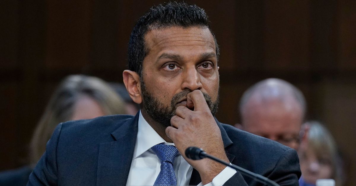 FBI Director Kash Patel listens during the Senate Committee on Intelligence hearings on Capitol Hill Wednesday, March 18, 2026, in Washington (AP Photo/Jose Luis Magana).